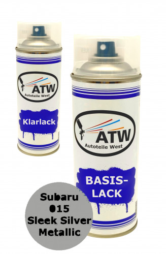 Autolack für Subaru 015 Sleek Silver Metallic +400ml Klarlack Set